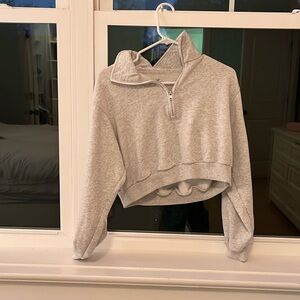 Grey Hollister Quarter zip XS
